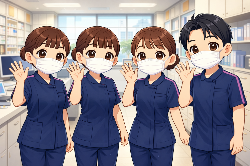 元気な看護師たちの笑顔